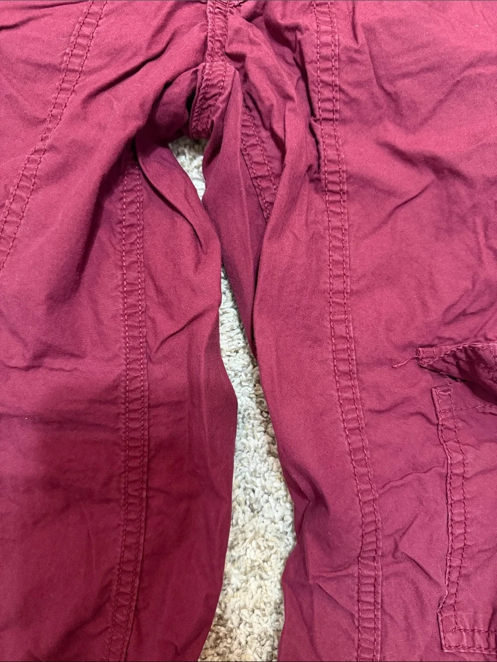 Justice Girls Burgundy Cargo Joggers Size 6